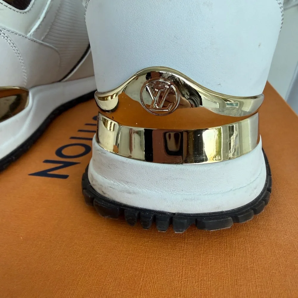 Louis Vuitton White and Brown Sneakers - Picture 12 of 16